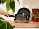 FRYING PAN WITH DETACHABLE HANDLE 3-PC SET