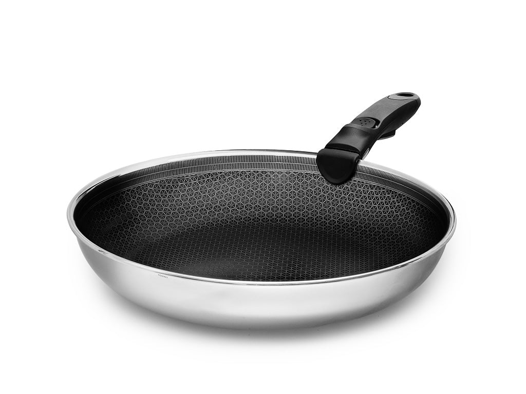HYBRID NON-STICK ONYX COOKWARE™ FRYING PAN WITH DETACHABLE HANDLE 28CM SET