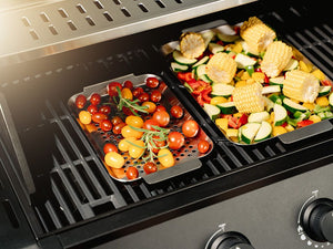 STAINLESS STEEL BBQ TRAY 33×18 CM - 2