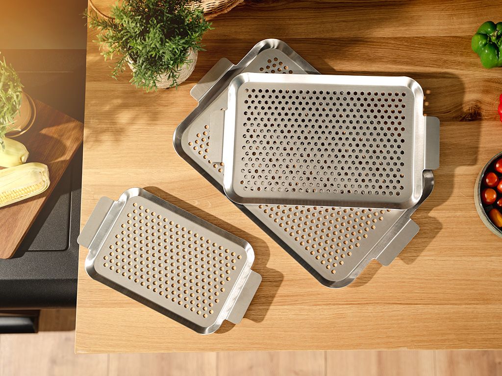 STAINLESS STEEL BBQ TRAY 50×30 CM - 3