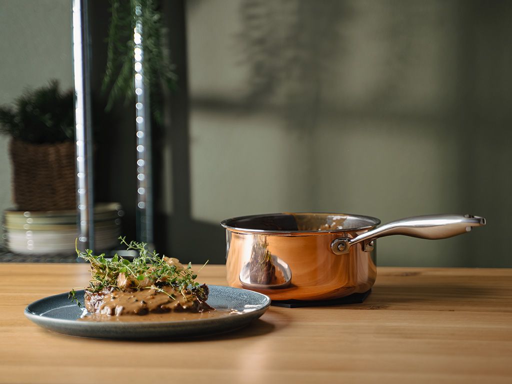 COPPER HYBRID NON-STICK POT SET - 2 PCS - 2