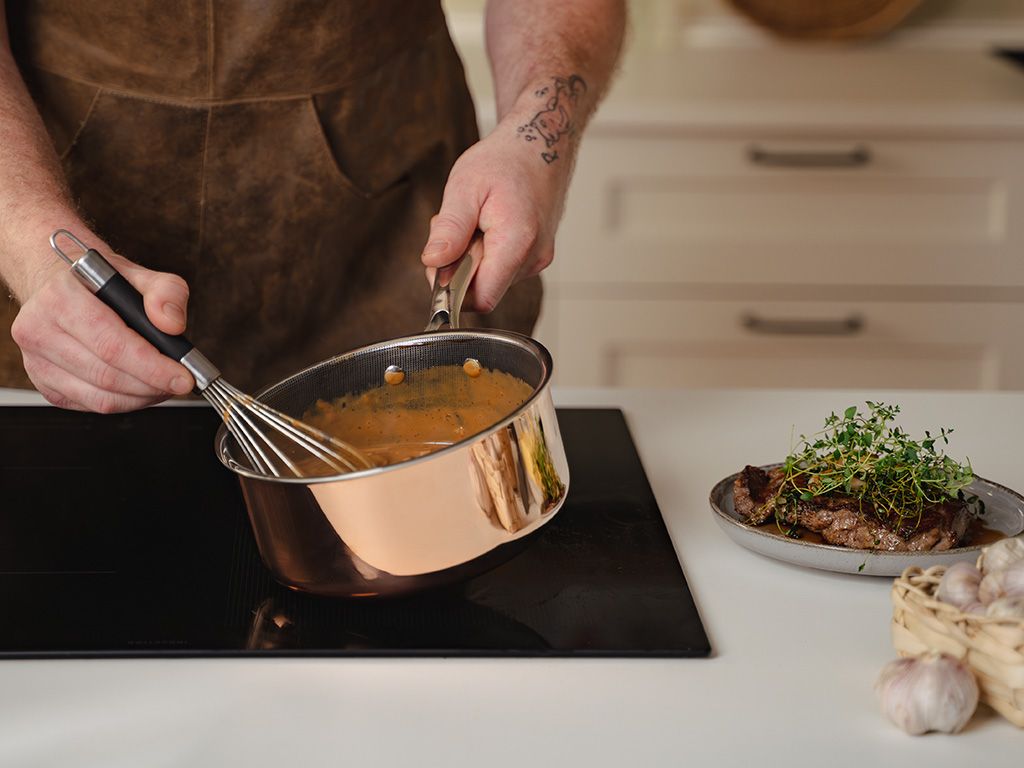COPPER HYBRID NON-STICK POT SET - 2 PCS - 3