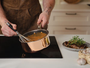 COPPER HYBRID NON-STICK POT SET - 2 PCS - 3