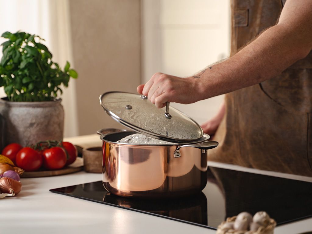 COPPER HYBRID NON-STICK POT SET - 2 PCS - 6
