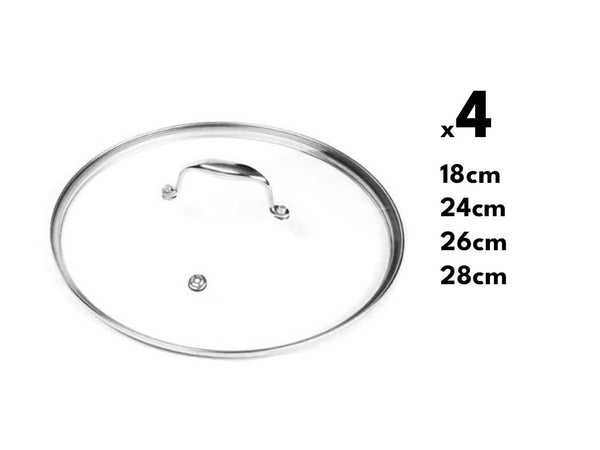 GLASS LID SET 4-PCS