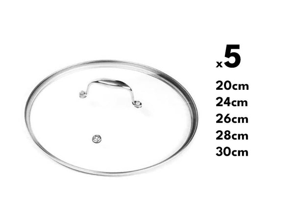 GLASS LID SET 5-PCS