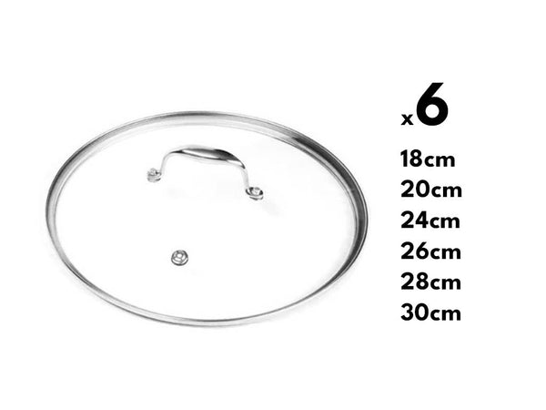 GLASS LID SET 6-PCS