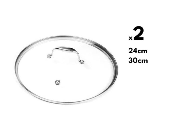 GLASS LID SET 2-PCS