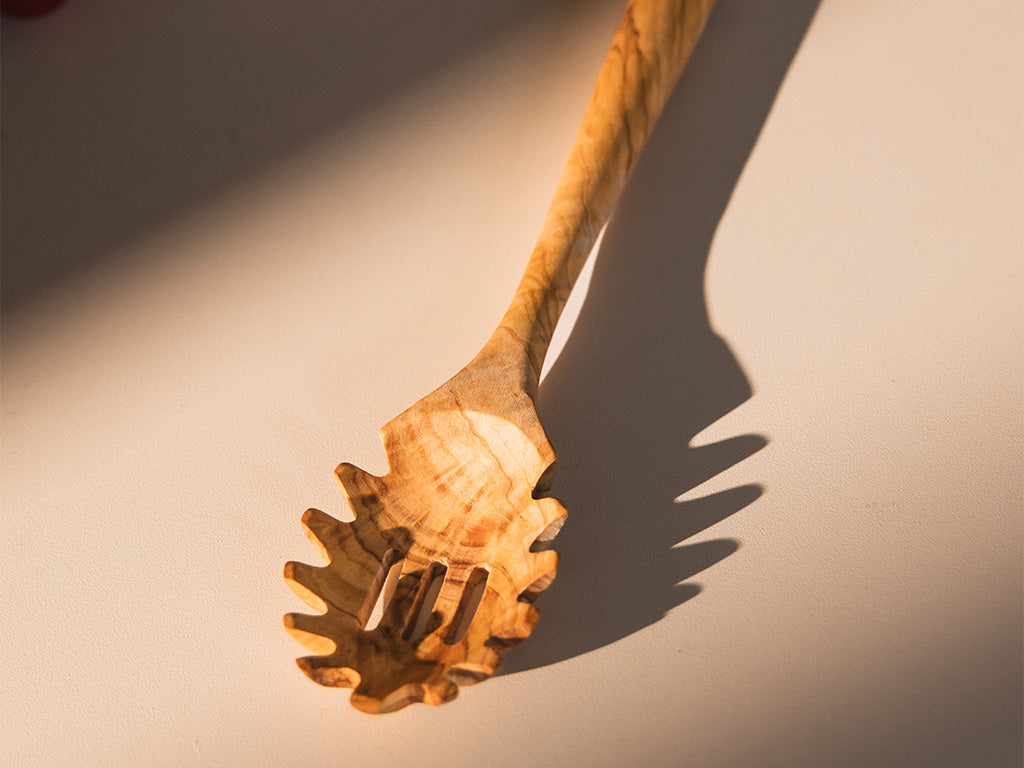 Olive wood pasta spoon
