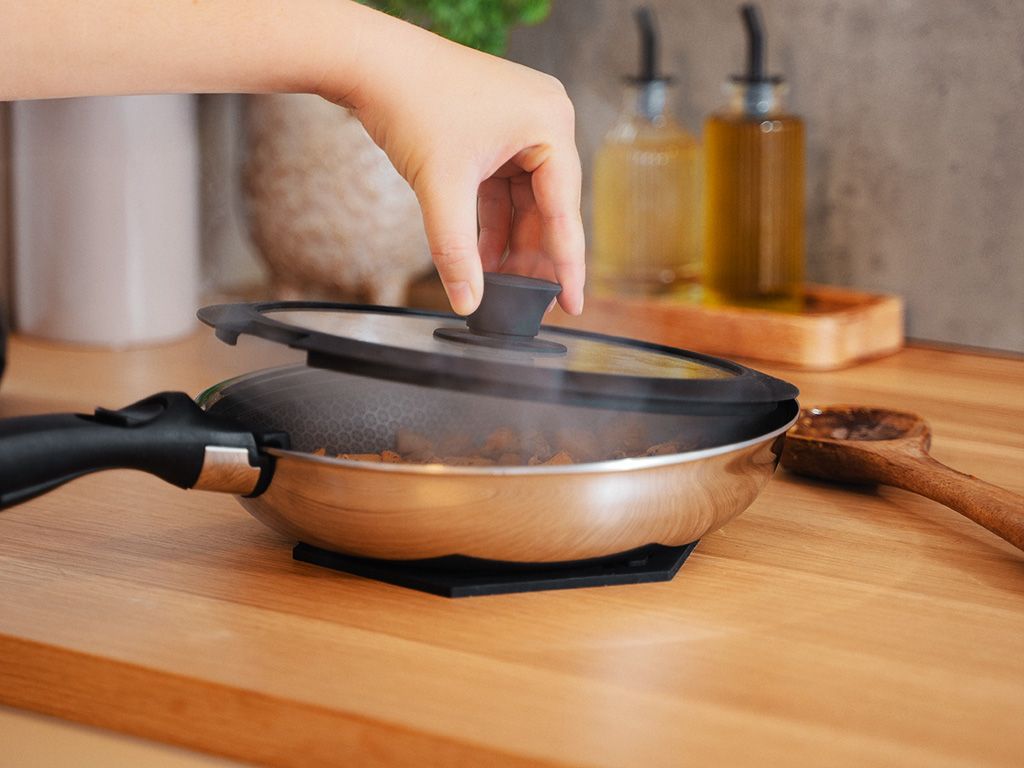 MIXED FRYING PAN WITH DETACHABLE HANDLE 5-PC SET - 4