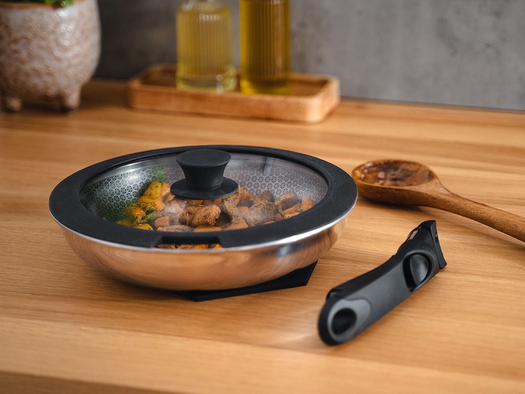 MIXED FRYING PAN WITH DETACHABLE HANDLE SET 2-PC - 6