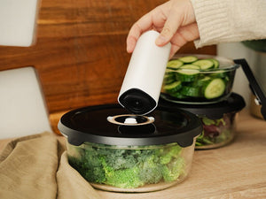 ROUND VACUUM GLASS CONTAINER – 930ML