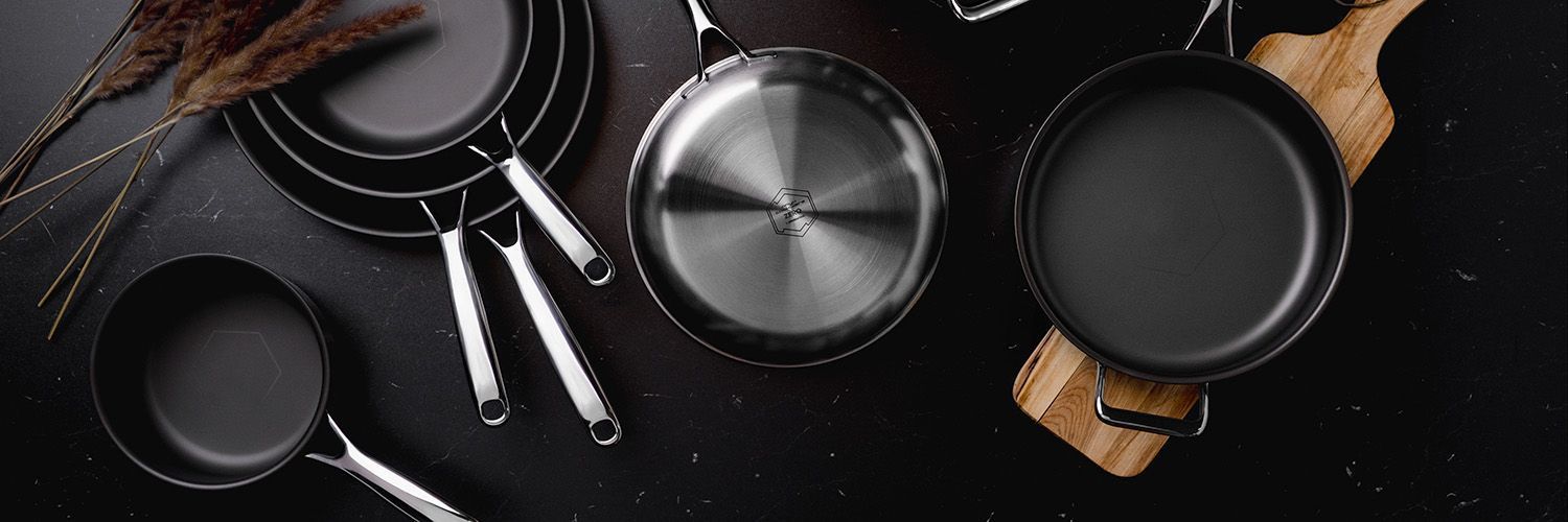 ZERO – NATURAL NON-STICK FRYING PAN SET – 5PCS