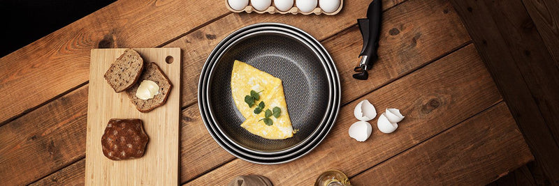 FRYING PAN WITH DETACHABLE HANDLE 3-PC SET