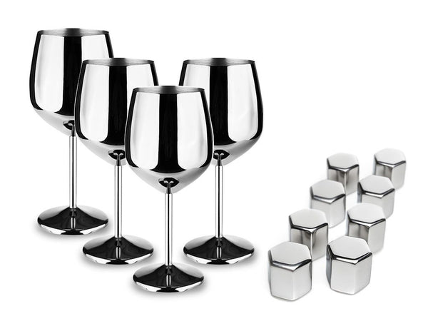 DRINKWARE SET - STAINLESS STEEL WINE GLASS