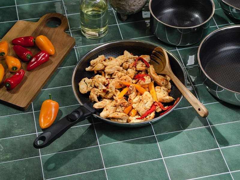 FRYING PAN WITH DETACHABLE HANDLE 30CM SET