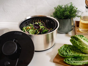 STAINLESS STEEL SALAD SPINNER
