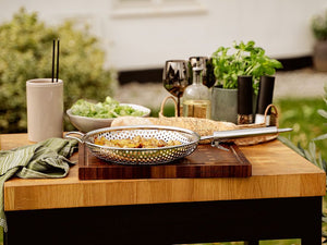 BBQ GRILL PAN WITH DETACHABLE HANDLE 28CM