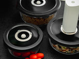 ROUND VACUUM GLASS CONTAINER – 930ML