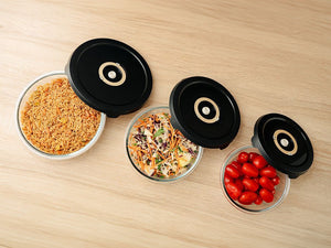 ROUND VACUUM GLASS CONTAINER – 635ML