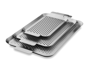 STAINLESS STEEL BBQ TRAYS - 3PC - 1