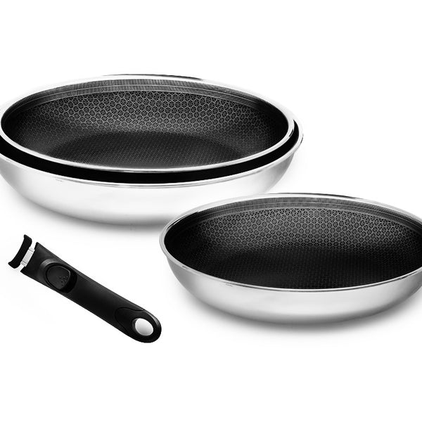 Nonstick Kitchen Cookware Set, Ceramic Coating Cooking Pot And Pans Set,  Stock Pot/milk Pot/frying Pans Set, Black Aluminum Pan With Lid,  Induction/gas Kitchenware Set - Temu