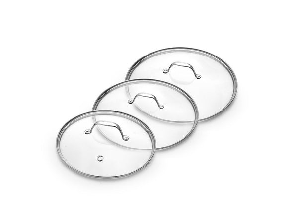 GLASS LID SET 3-PCS