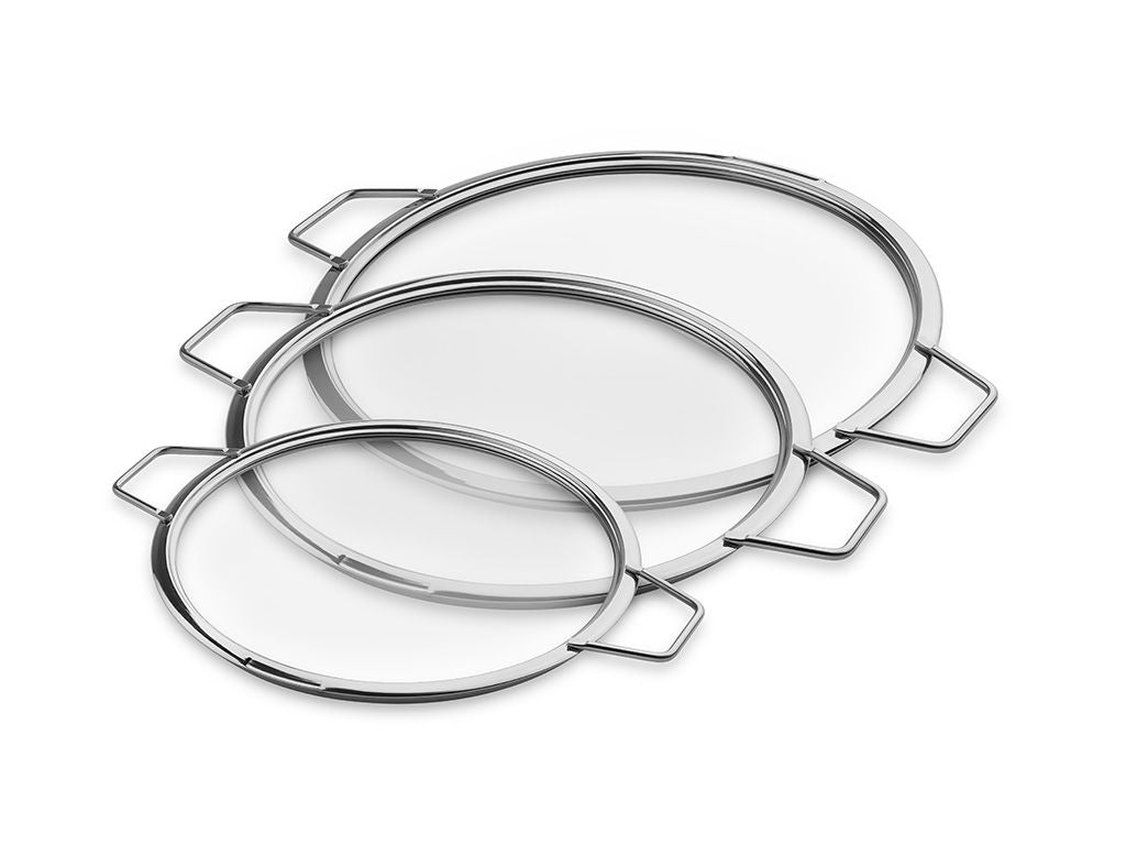STACKABLE GLASS LIDS – 24/28/32 CM – 3 PCS - 1