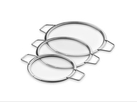 STACKABLE GLASS LIDS – 14/20/24 CM – 3 PCS - 1
