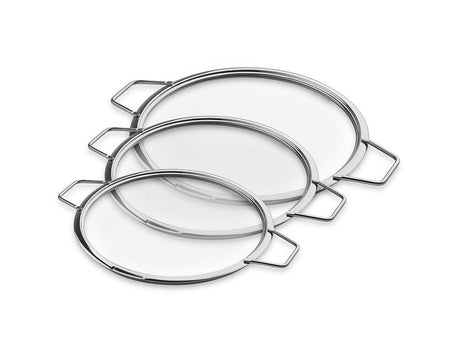 STACKABLE GLASS LIDS – 24/26/28 CM – 3 PCS - 1