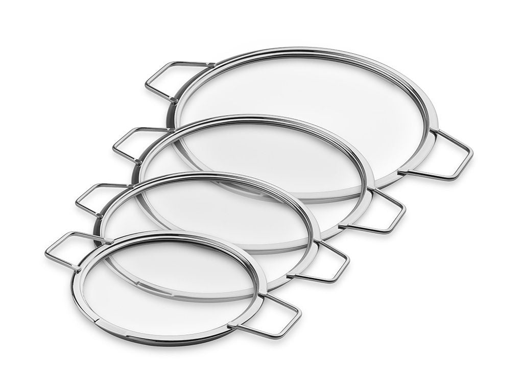 STABELBARE GLASLÅG – 18/ 24/ 26/ 28 CM – 4 DELE - 1