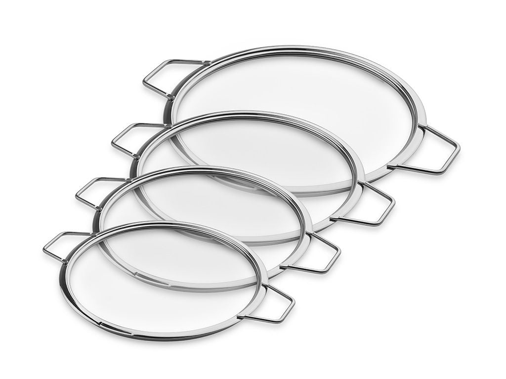 STABELBARE GLASLÅG – 20/ 24/ 26/ 28 CM – 4 DELE - 1