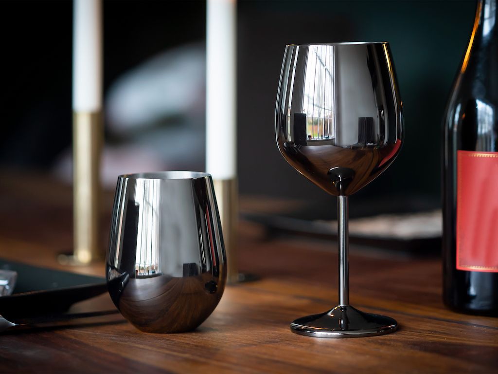 STAINLESS STEEL WINE GLASS