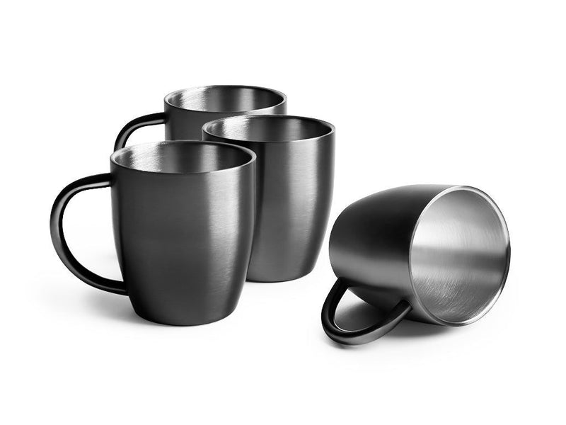 STAINLESS STEEL MUG 4-PC