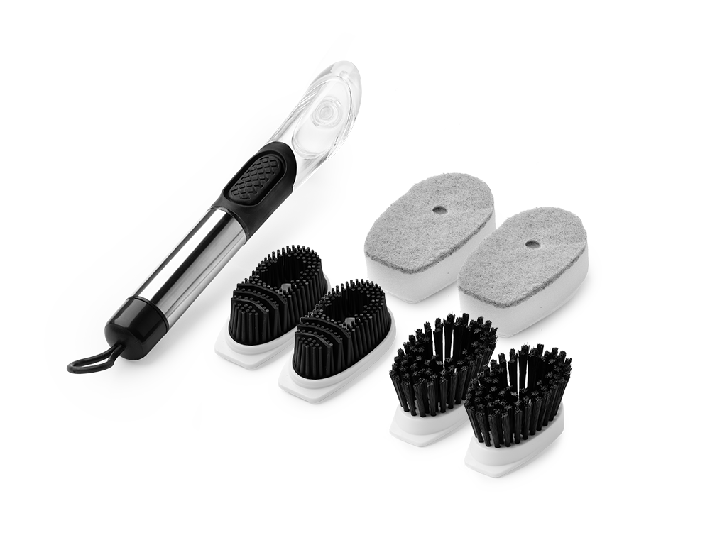 DISH BRUSH WITH SOAP DISPENSER - 1