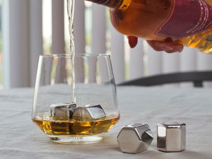 REUSEABLE STEEL ICE CUBES - 4-PC