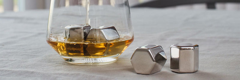 REUSEABLE STEEL ICE CUBES - 4-PC