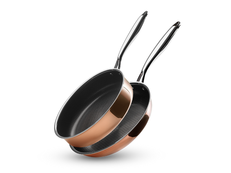 COPPER HYBRID NON-STICK FRYING PAN+SAUTÉ SET - 2 PCS - 1