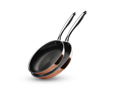 COPPER HYBRID NON-STICK FRYING PAN SET - 2 PCS - 1