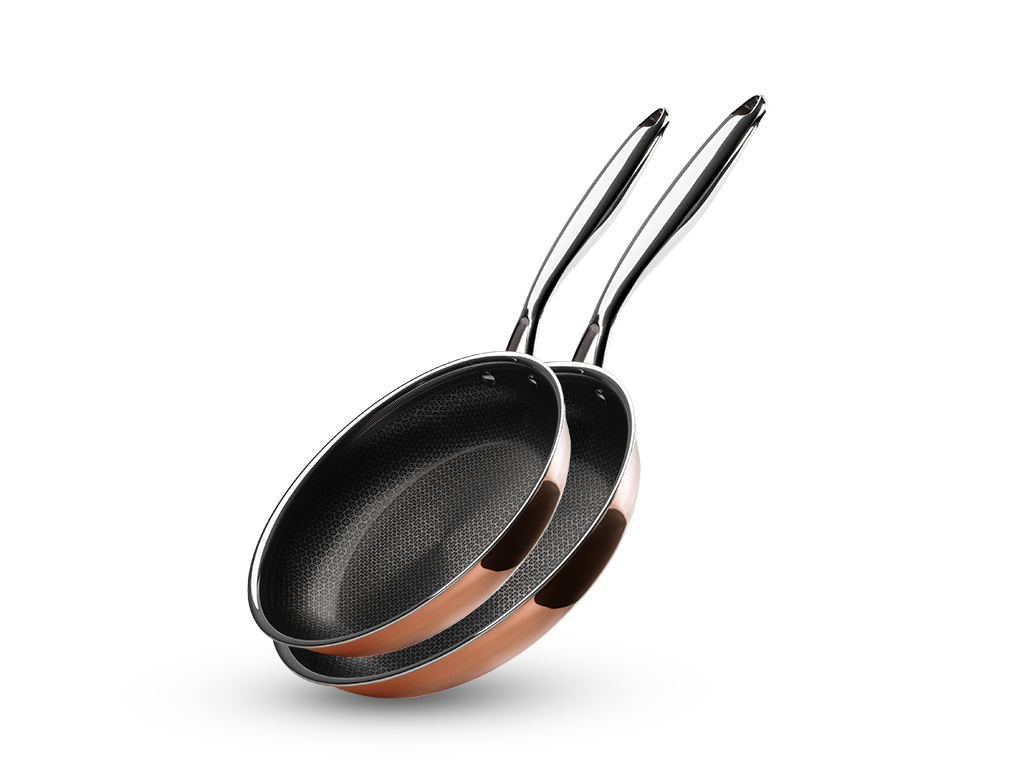 COPPER HYBRID NON-STICK FRYING PAN+SAUTÉ SET - 2 PCS - 1
