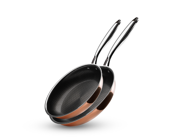 COPPER HYBRID NON-STICK FRYING PAN+SAUTÉ SET - 2 PCS - 1