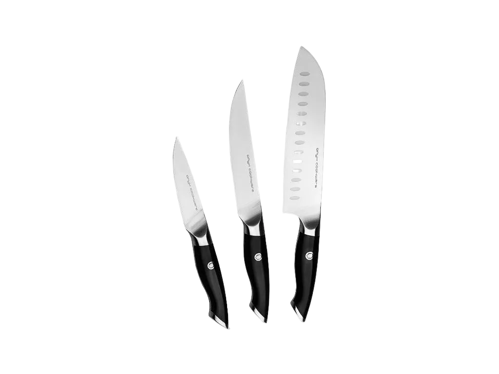 3-piece santoku, utility and paring knife set