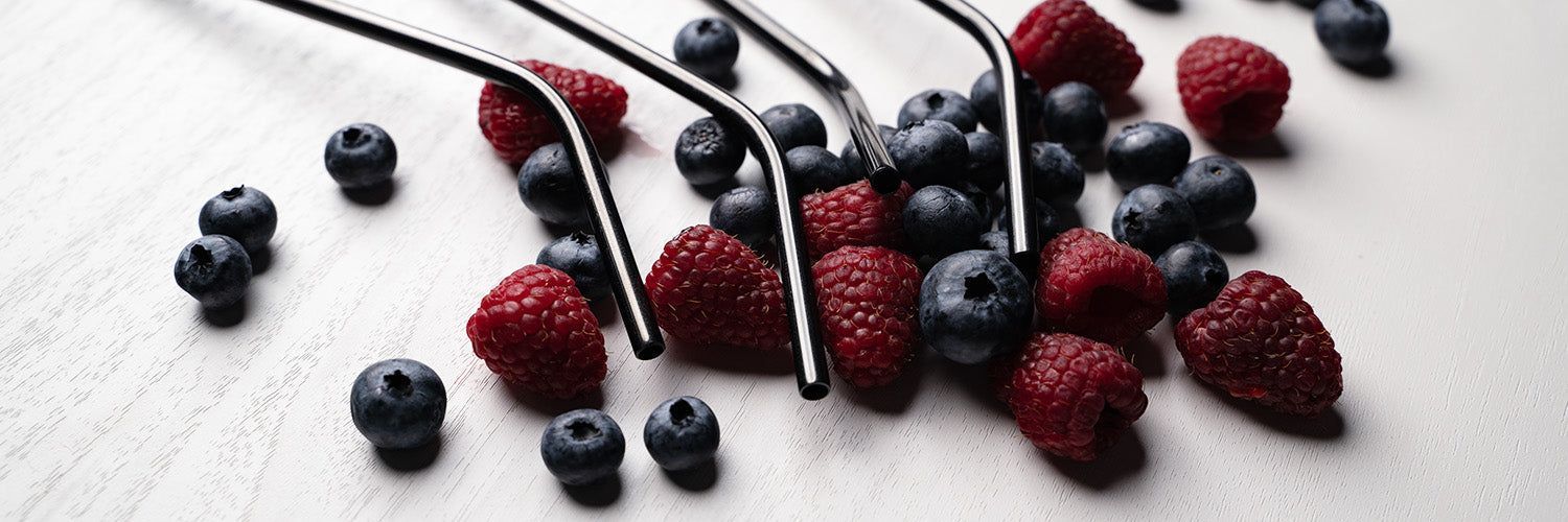 REUSABLE STEEL STRAWS - CURVED