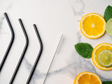 REUSABLE STEEL STRAWS - CURVED