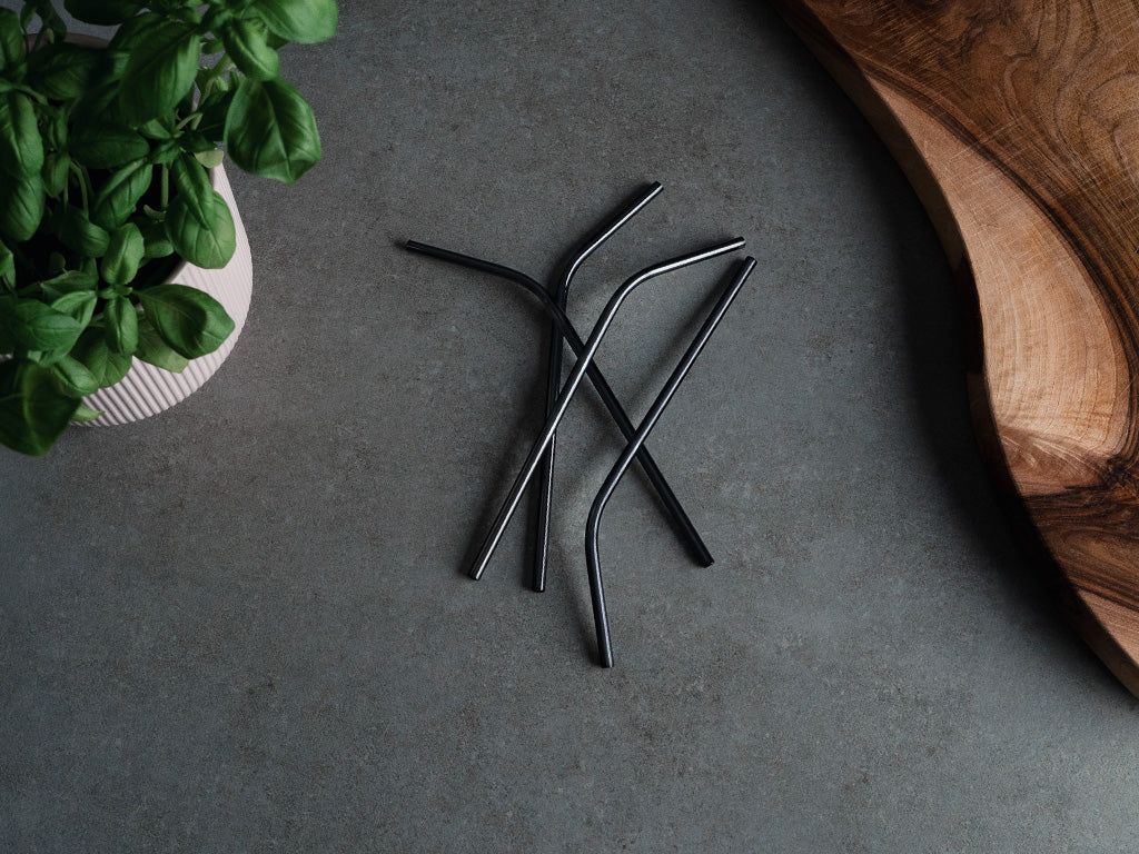 REUSABLE STEEL STRAWS - CURVED