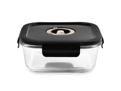 Square glass vacuum container – 1230 ml