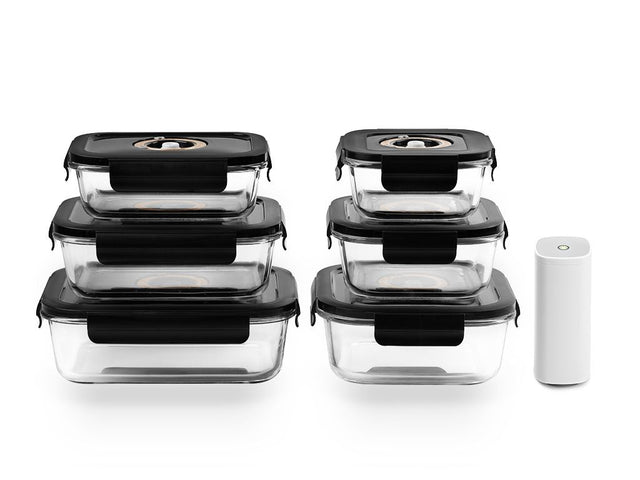 VACUUM GLASS CONTAINER MIX SET - 6PC - 1