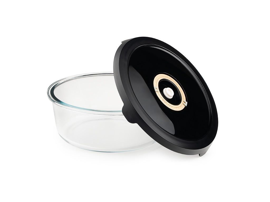 ROUND VACUUM GLASS CONTAINER – 1400ML