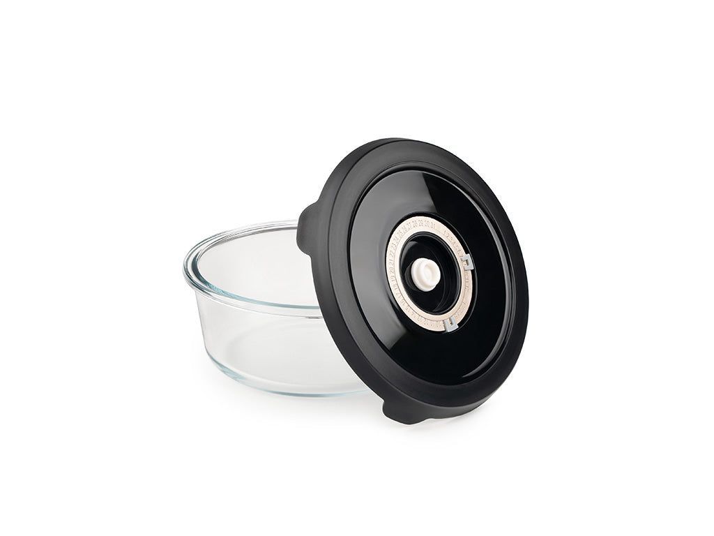 ROUND VACUUM GLASS CONTAINER – 635ML