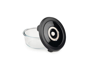 ROUND VACUUM GLASS CONTAINER – 635ML